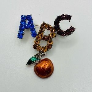 ABC’s Brooch Teacher Apple Gift
